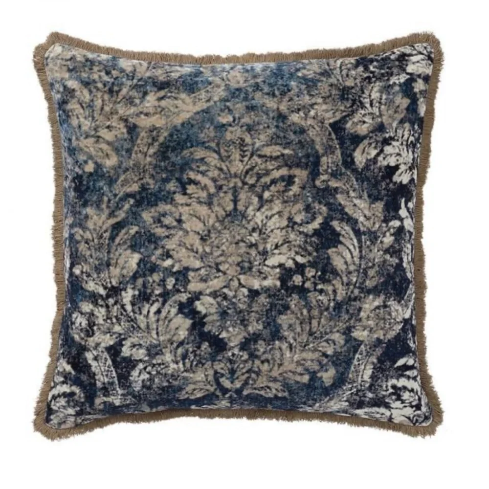 Pottery Barn Stunning Claudine Print Pillow Cover, 24", Indigo Multi - Picture 2 of 7